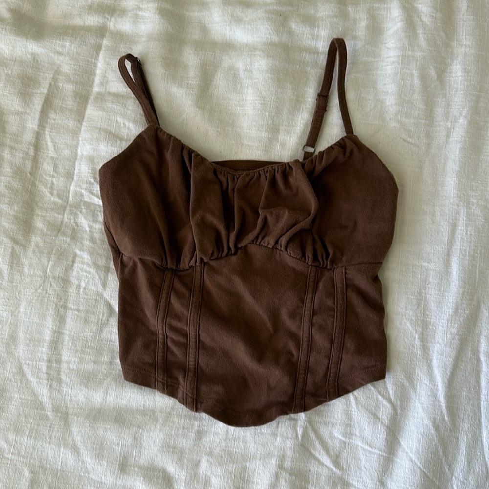 Cropped Brown tank top